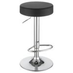 Ramses 29-inch Adjustable Bar Stool Chrome and Black - Image 4