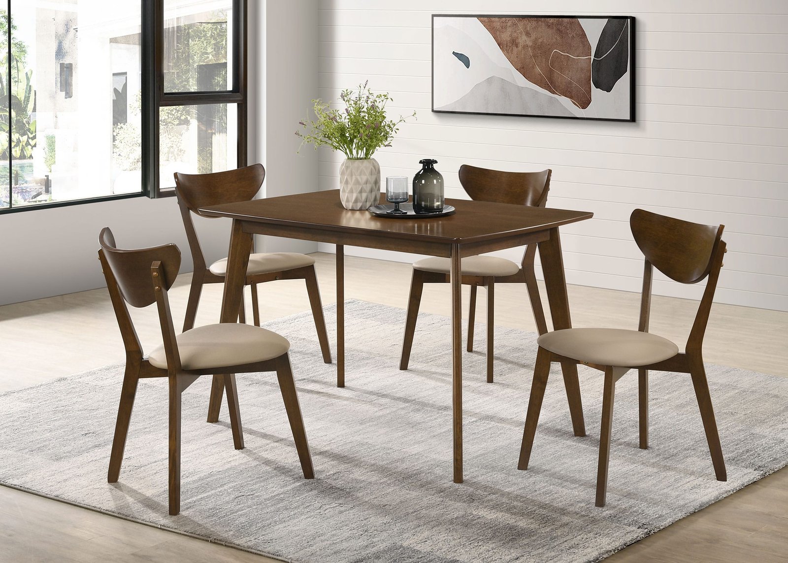 103061-S5_01xHD.jpg Kersey 5-piece Rectangular Dining Table Set Chestnut - Image 1