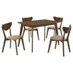 Kersey 5-piece Rectangular Dining Table Set Chestnut - Image 2