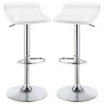 Bidwell Upholstered Adjustable Bar Stool White (Set of 2) - Image 2