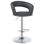 Barraza 29-inch Adjustable Height Bar Stool Grey and Chrome - Image 2
