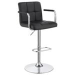 Palomar Adjustable Height Bar Stool Black and Chrome - Image 2