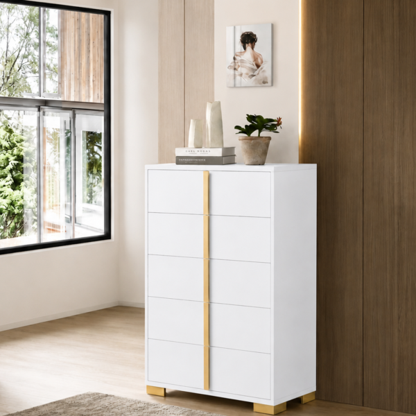 Marceline 5-drawer Bedroom Chest White