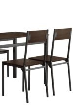 Lana 5-piece Rectangular Dining Set Dark Brown and Black - Image 4