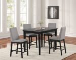 Preston – Pub Stool Dining – Gray With Dark Charcoal - Image 2