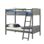 Lego Twin Over Twin Wooden Bunk Bed Grey - Image 2