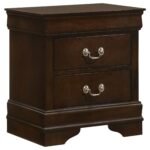 Louis Philippe 2-drawer Nightstand Dark Brown - Image 2