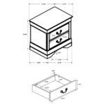 Louis Philippe 2-drawer Nightstand Dark Brown - Image 3