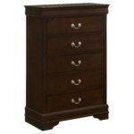 Louis Philippe 5-drawer Bedroom Chest Dark Brown - Image 2