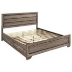 Kauffman Wood Storage Panel Bed Washed Taupe & Dark Cocoa - Image 6