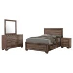 Kauffman Wooden Storage Bedroom Set Washed Taupe & Dark Cocoa - Image 3