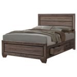 Kauffman Wooden Storage Bedroom Set Washed Taupe & Dark Cocoa - Image 5