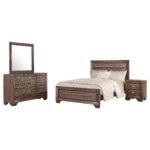 Kauffman Wooden Bedroom Set Dark Brown & Light Brown - Image 7