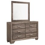 Kauffman 6-drawer Dresser with Mirror Brown - Image 2