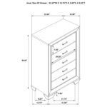 Kauffman 5-drawer Bedroom Chest Dark Brown - Image 3