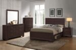 Kauffman Wooden Storage Bedroom Set Washed Taupe & Dark Cocoa - Image 8