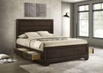 Kauffman Wood Storage Panel Bed Washed Taupe & Dark Cocoa - Image 2