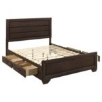 Kauffman Wood Storage Panel Bed Washed Taupe & Dark Cocoa - Image 10