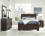 Kauffman Wooden Bedroom Set Dark Brown & Light Brown - Image 9