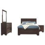 Kauffman Wooden Bedroom Set Dark Brown & Light Brown - Image 4