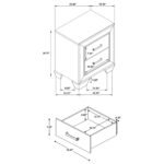 Kauffman 2-drawer Nightstand Brown - Image 3