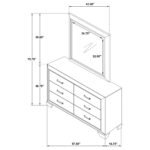 Kauffman 6-drawer Dresser with Mirror Dark Brown - Image 3