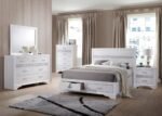 Miranda Wooden Storage Bedroom Set White and Black - Image 2