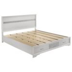 Miranda Wooden Storage Bedroom Set White and Black - Image 4
