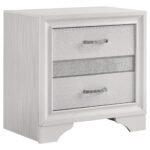 Miranda Wooden Storage Bedroom Set White and Black - Image 5