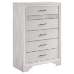 Miranda Wooden Storage Bedroom Set White and Black - Image 8