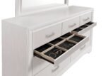 Miranda Wooden Storage Bedroom Set White and Black - Image 9