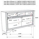 Miranda Wooden Storage Bedroom Set White and Black - Image 18