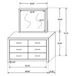 Brantford 6-drawer Dresser with Mirror Oak - Image 2