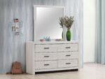 Brantford 6-drawer Dresser with Mirror White