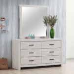 Brantford 6-drawer Dresser with Mirror White