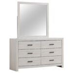 Brantford 6-drawer Dresser with Mirror White - Image 2