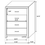 Brantford 4-drawer Bedroom Chest Oak - Image 3