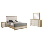 Hyland LED Headboard Bedroom Set Oak - Image 2