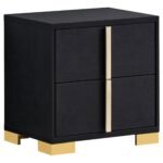 Marceline LED Headboard Bedroom Set White & Black - Image 18