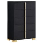 Marceline 5-drawer Bedroom Chest Black - Image 2