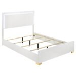 Marceline LED Headboard Bedroom Set White & Black - Image 4