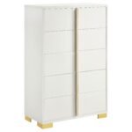 Marceline LED Headboard Bedroom Set White & Black - Image 9