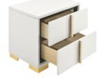 Marceline LED Headboard Bedroom Set White & Black - Image 10
