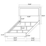 Marceline Wood LED Panel Bed White - Image 6