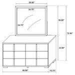 Marceline 6-drawer Dresser with Mirror Black - Image 3