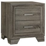 Wright 2-drawer Nightstand Bedside Table Brown - Image 2