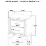 Wright 2-drawer Nightstand Bedside Table Brown - Image 3
