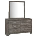 Wright 6-drawer Dresser and Mirror Brown - Image 2