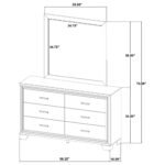 Wright 6-drawer Dresser and Mirror Brown - Image 3