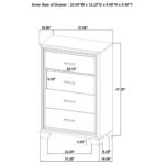 Wright 4-drawer Chest of Drawers Brown - Image 3